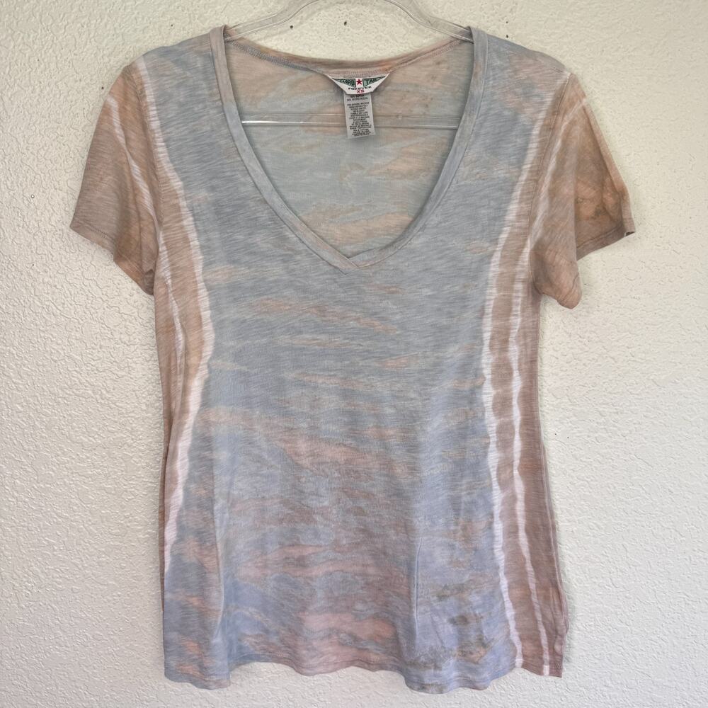 Hard Tail Forever Y2K Shirt Womens XS Tie Dye Supima Modal Top USA Vtg Boho